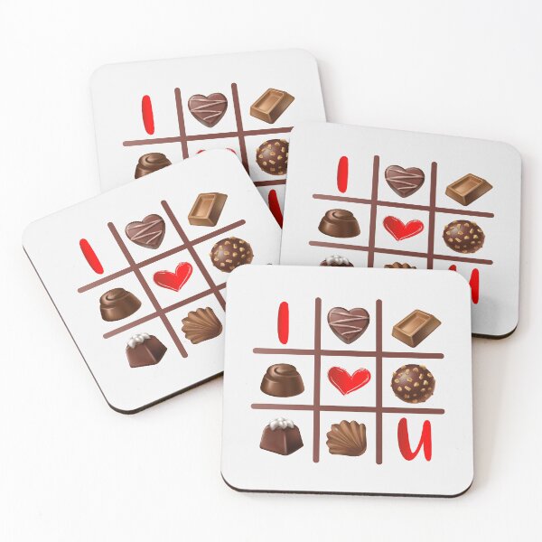Item preview, Noughts and Crosses I Love You | Valentine's Day Humor Chocolate designed and sold by MyLifeStyleShop.