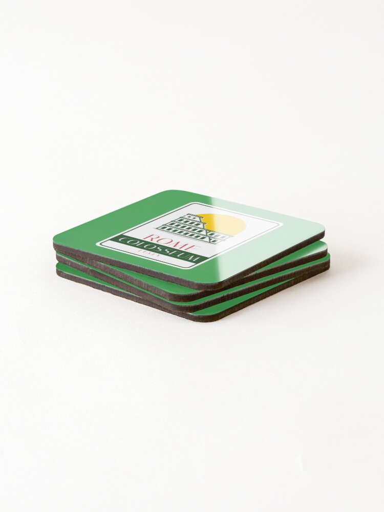 Thumbnail 4 of 5, Coasters (Set of 4), Colosseum - Rome designed and sold by ManiaTeec.