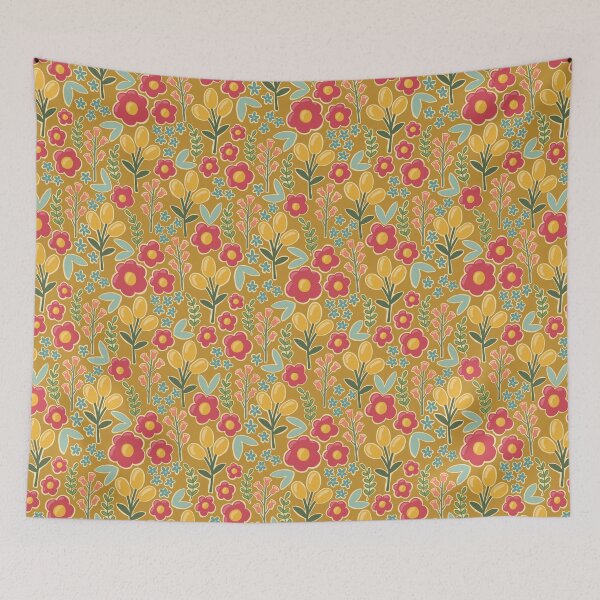 Item preview, Britt - pink and mustard designed and sold by Trine Tollefsen.