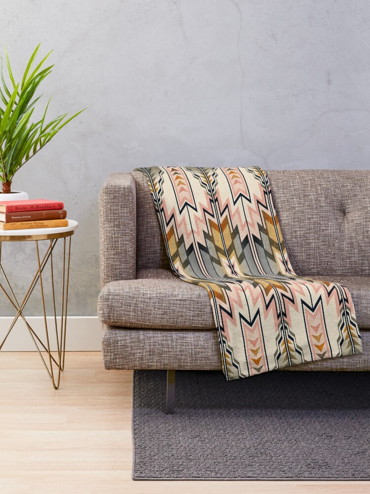 "Southwest Blanket Rug in pink sand" Throw Blanket for Sale by