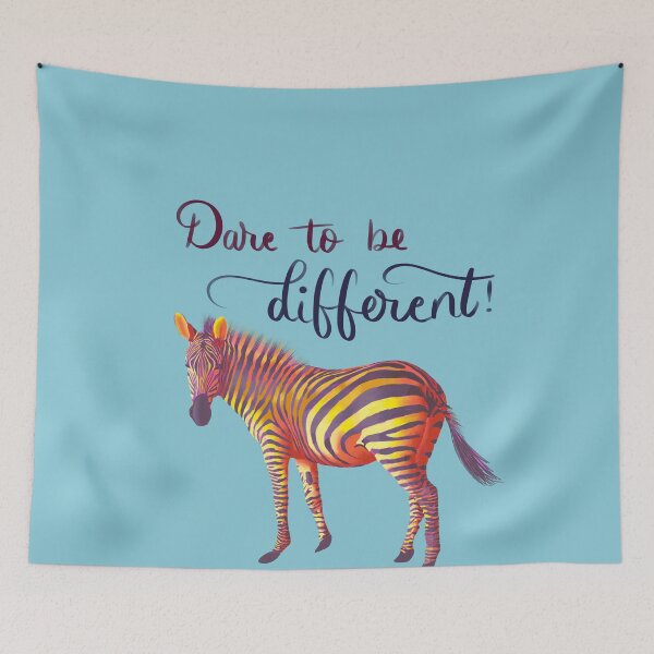 Item preview, Dare to be Different - Yellow and purple on Turquoise designed and sold by creativebakergb.