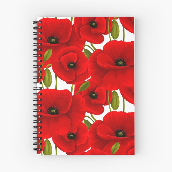 Item preview, Patrón de flores de amapola roja designed and sold by Kraina.