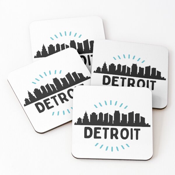 Item preview, detroit city skyscraper skylines designed and sold by AndrewTcreator.
