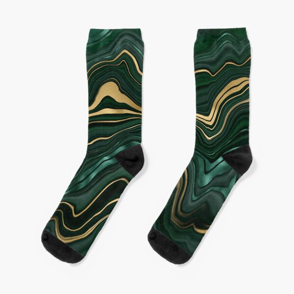 Aperçu de l'œuvre Motif malachite vert émeraude et doré créée et vendue par RougeAtelier.
