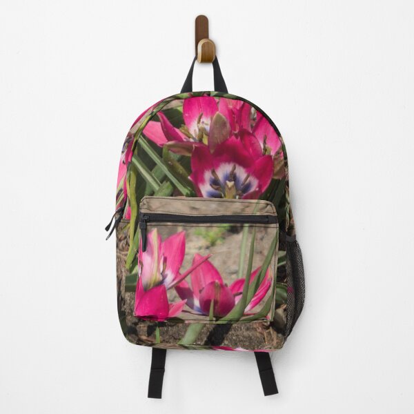 Item preview, pink and white crocus flowers grow on the ground designed and sold by nataliavavilina.