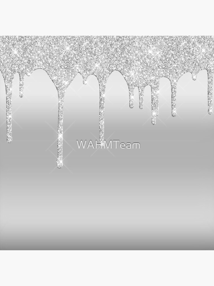Dripping Glitter Silver by WAHMTeam