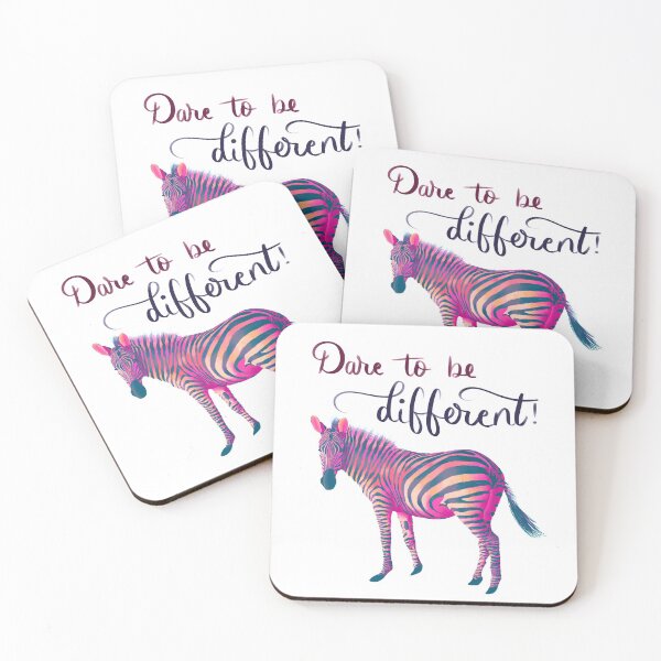 Item preview, Dare to be Different - Pink & Blue on white designed and sold by creativebakergb.