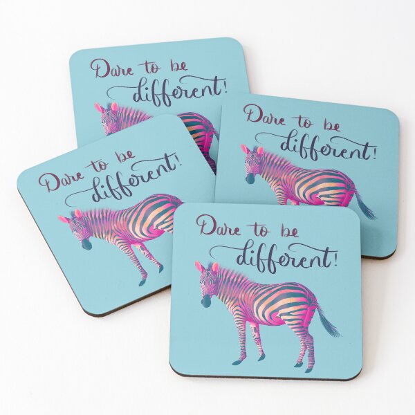 Item preview, Dare to be Different - Pink & Blue on Turquoise designed and sold by creativebakergb.