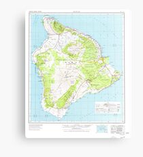USGS TOPO Map Hawaii HI Hawaii 349916 1975 250000 Canvas Print