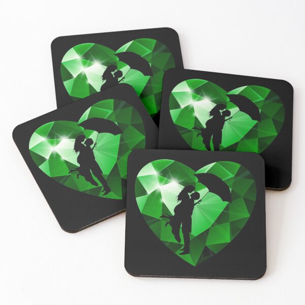 Item preview, A Priceless Love (Emerald Green on Black) designed and sold by PawsitiveMum.
