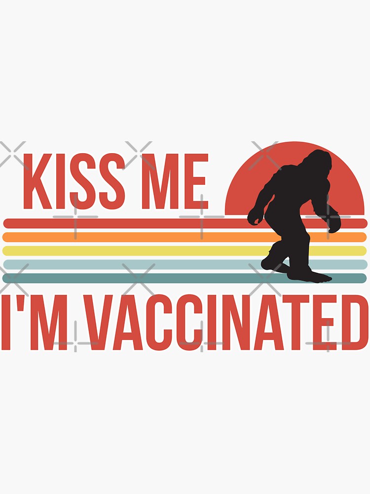 Artwork view, Kiss Me I'm Vaccinated designed and sold by shirtcrafts