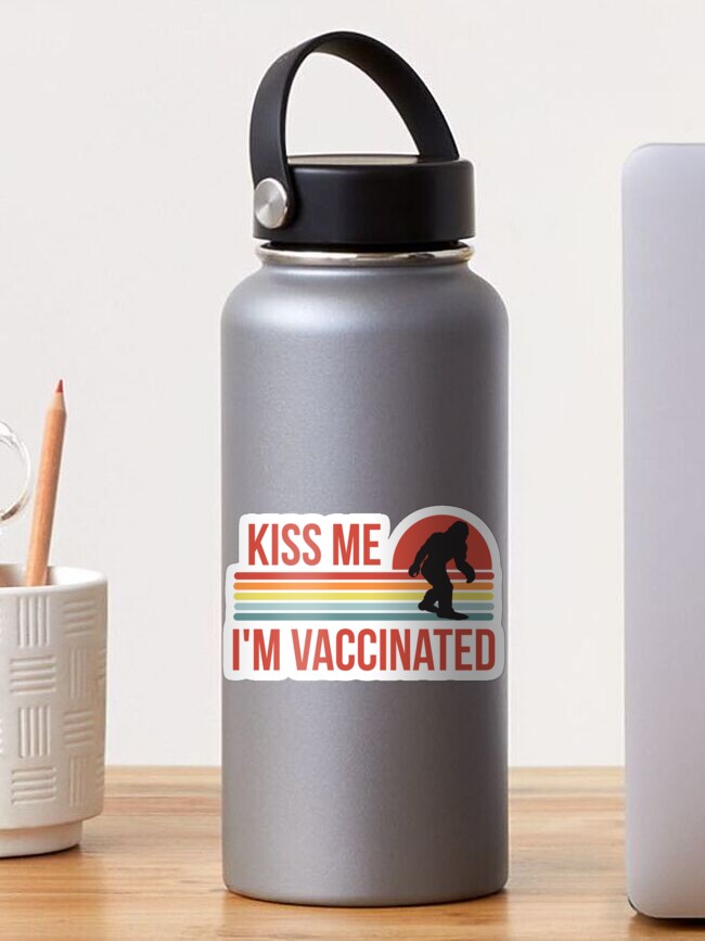 Thumbnail 1 of 3, Sticker, Kiss Me I'm Vaccinated designed and sold by shirtcrafts.