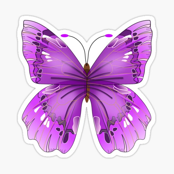 Purple Butterfly Emoji Sticker By Photography Art Redbubble