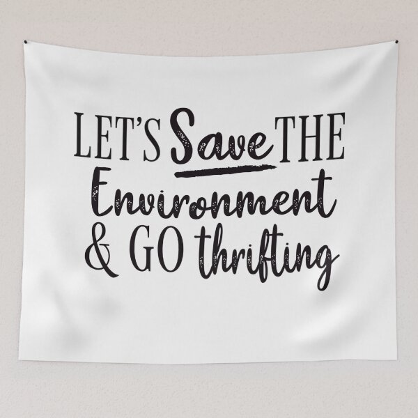 Item preview, Save the Environment and thrift  designed and sold by Dollfacedesign.