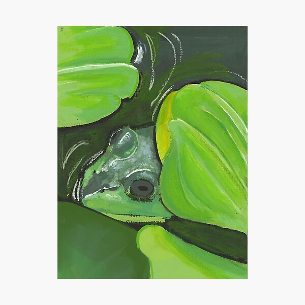 Item preview, froggie with water cabbage designed and sold by lineyweave.