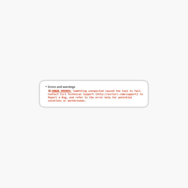 ESRI 999999 ERROR Sticker
