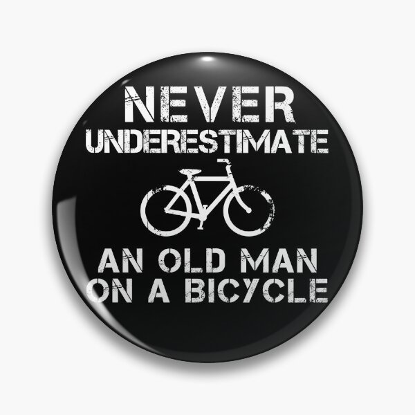 Item preview, Never Underestimate an Old Man on A bicycle designed and sold by cannevas.