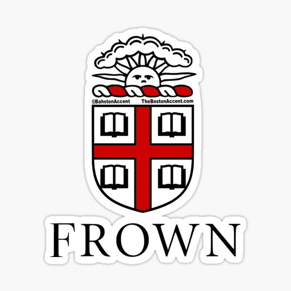 Frown University Sticker