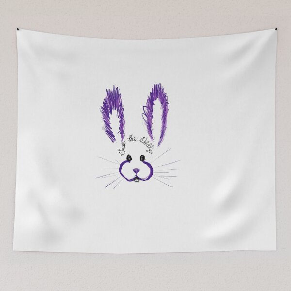 Item preview, Save the wildlife, purple rabbit designed and sold by qlobba.
