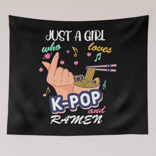 Item preview, Girls k-pop and ramen noodle Cute japanese lovers Gift Tee designed and sold by aubb7.