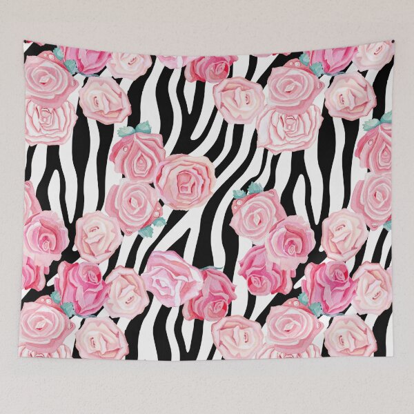 Item preview, Rose and Zebra Print pattern designed and sold by WOW TeesAndThings.