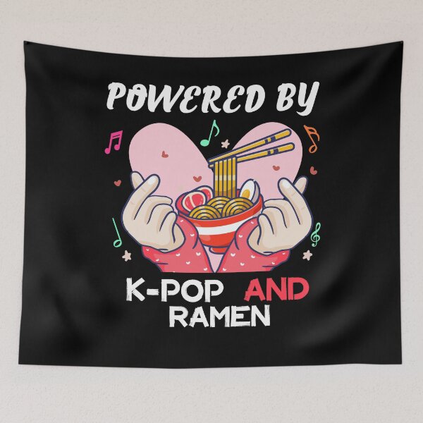 Item preview, powered by k-pop and ramen Girls noodle Cute anime Gift idea designed and sold by aubb7.