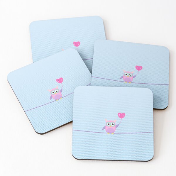 Item preview, Valentin owl with heart balloon designed and sold by MarlowLoom.