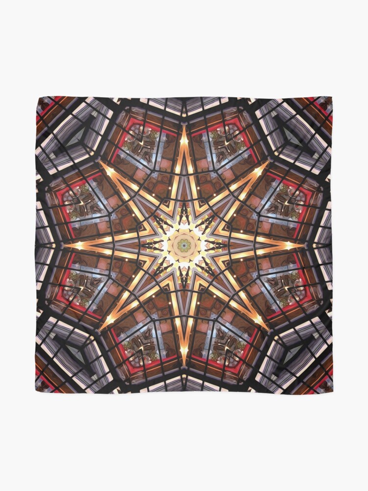 Alternate view of Stained Glass Abstract Scarf