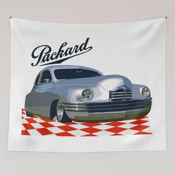 Item preview,  Classic Packard in a Checkerboard Showroom  designed and sold by MamaODea.