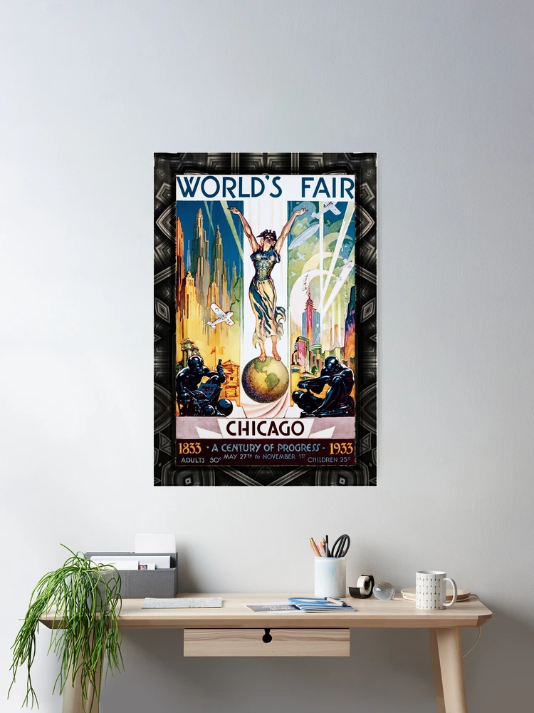 Chicago World's Fair - A Century of Progress Vintage Art Poster Decorative Art Print
