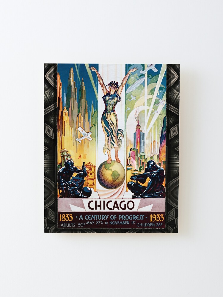 Alternate view of Chicago World&amp;#39;s Fair - A Century of Progress Vintage Art Poster Mounted Print