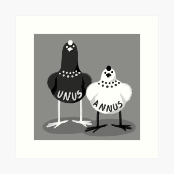 Unus and Annus Chickens Art Print
