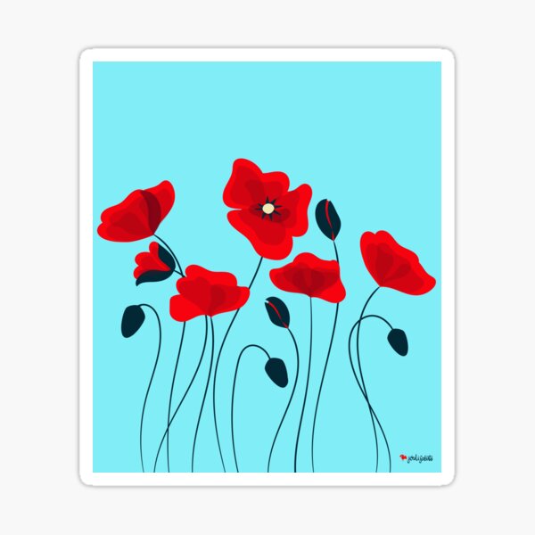 Poppies Sticker