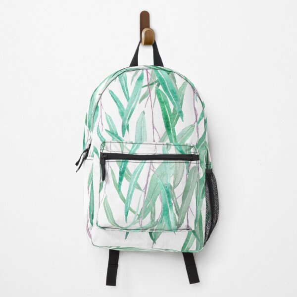 Item preview, hand painted falling eucalyptus leaves designed and sold by ColorandColor.