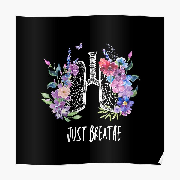 Clip Art & Image Files Just breathe svg Flower breathe svg Floral lungs ...