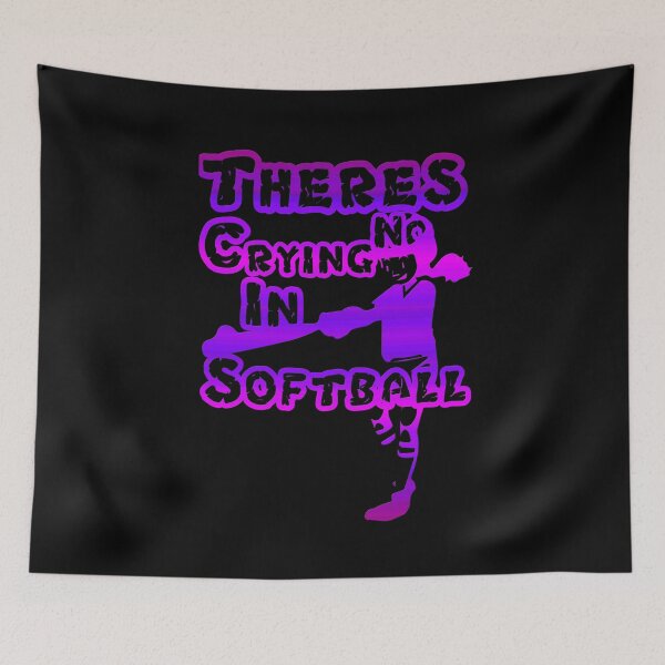 Item preview, There's No Crying in Softball designed and sold by Funny beagles.