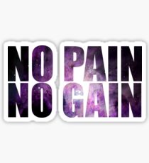 NO PAIN NO GAIN ultimate hipster edition Sticker