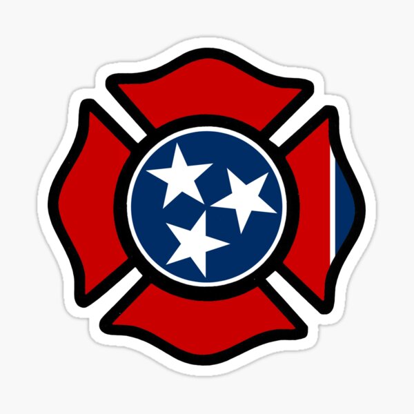 Tennessee Firefighter Maltese Cross Sticker