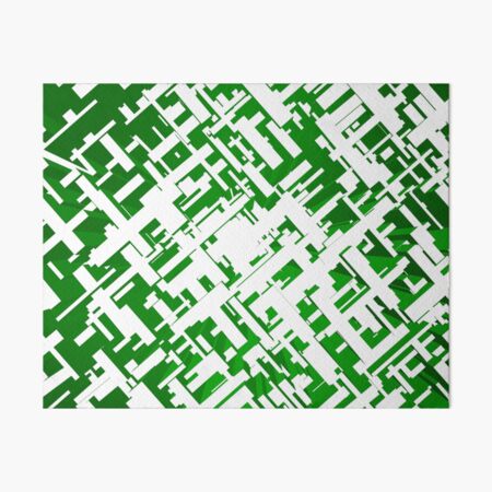 green and white urban composition Art Board Print