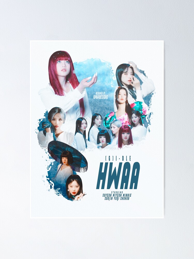 (G)I-DLE HWAA 6人 全員直筆サイン入り ポスター G)i-dle 'HWAA' Poster