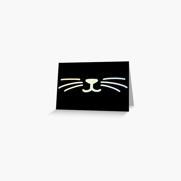 Neon cat face Greeting Card