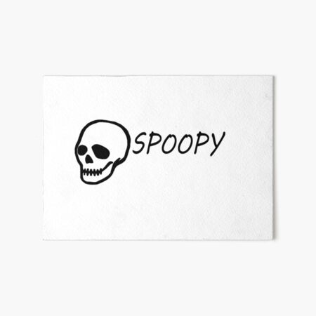 Spoopy Skeleton Skull Design Art Board Print