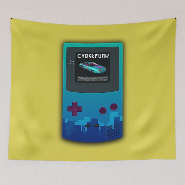 Item preview, retro gaming handheld console with a cyberpunk theme designed and sold by dominic0925.