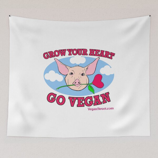 Item preview, Grow Your Heart. Go Vegan. designed and sold by VeganStreet.
