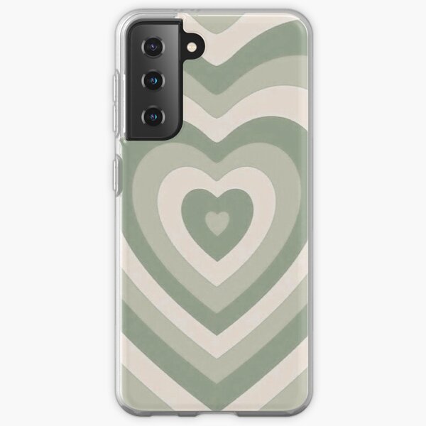 sage green latte heart Samsung Galaxy Soft Case
