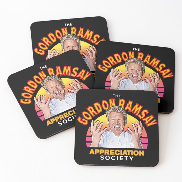 Funny Gordon Ramsay Appreciation Society Fan Coasters (Set of 4)