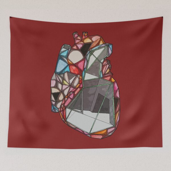 Item preview, colorful, geometric, anatomical heart design designed and sold by dominic0925.
