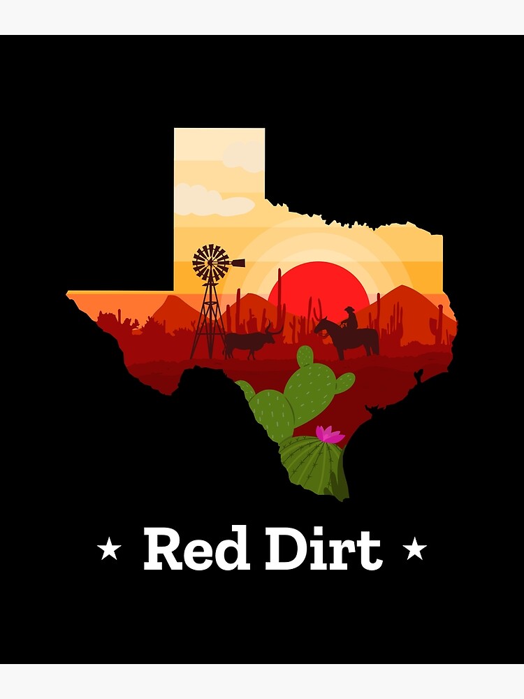 "Texas Red Dirt Country Music" Poster for Sale by ArtByGordo Redbubble