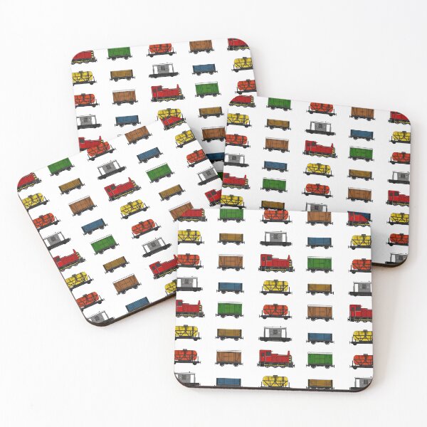 Item preview, Diesel Shunter Train Magnet Sticker Pack Pattern designed and sold by doodlerob.