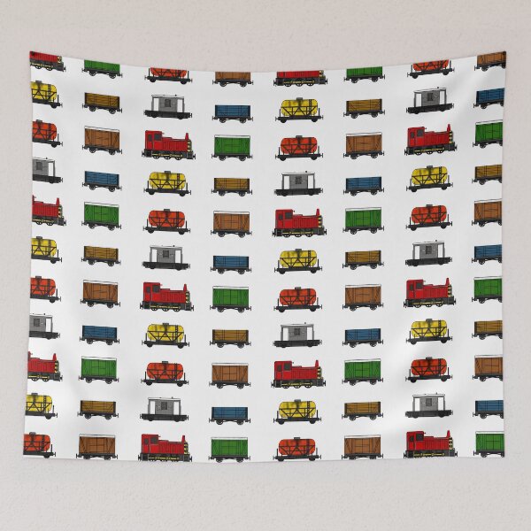 Item preview, Diesel Shunter Train Magnet Sticker Pack Pattern designed and sold by doodlerob.